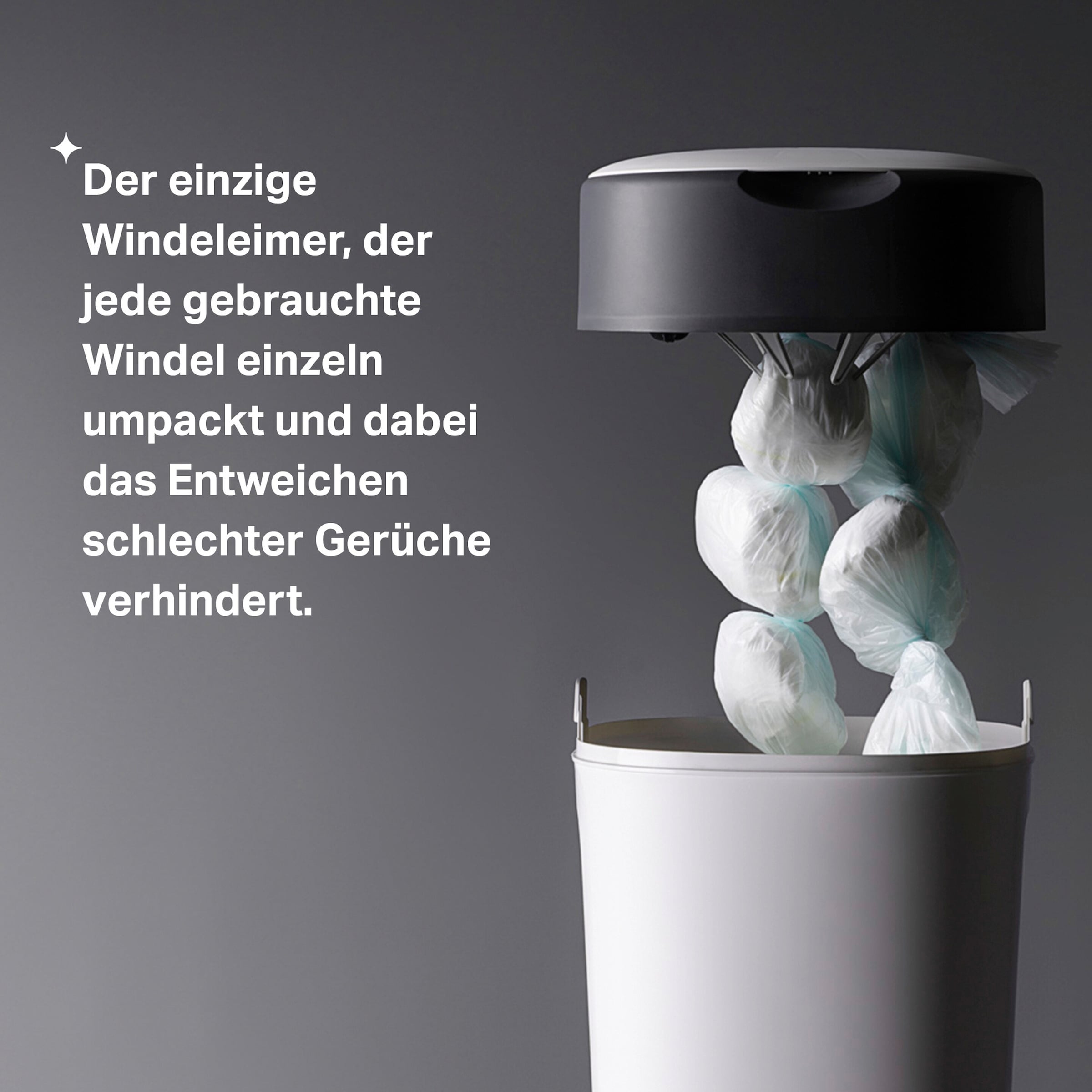 Tommee Tippee Twist & Click Windeleimer Twist & Click inklusive 6er-Pack Nachfüllkassetten