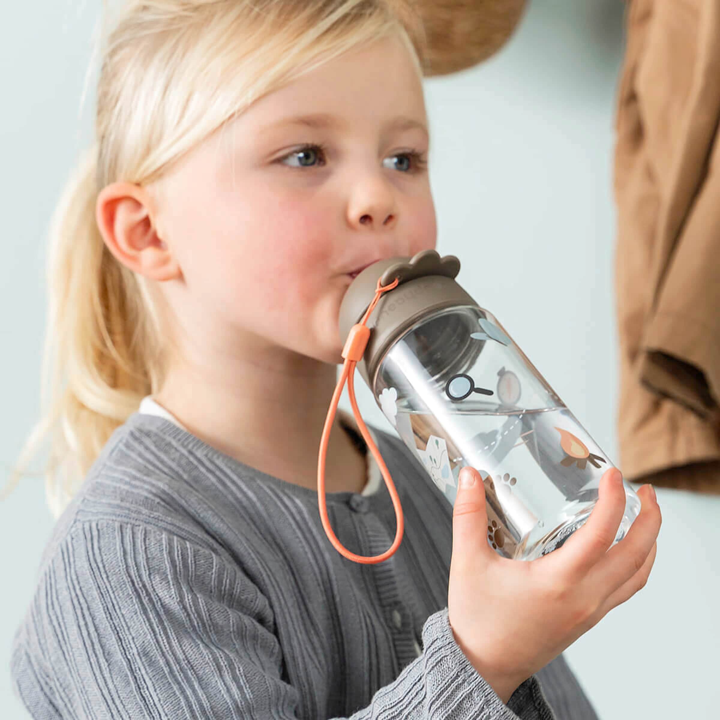 Done By Deer Trinkflasche mit Strohhalm, 350ml