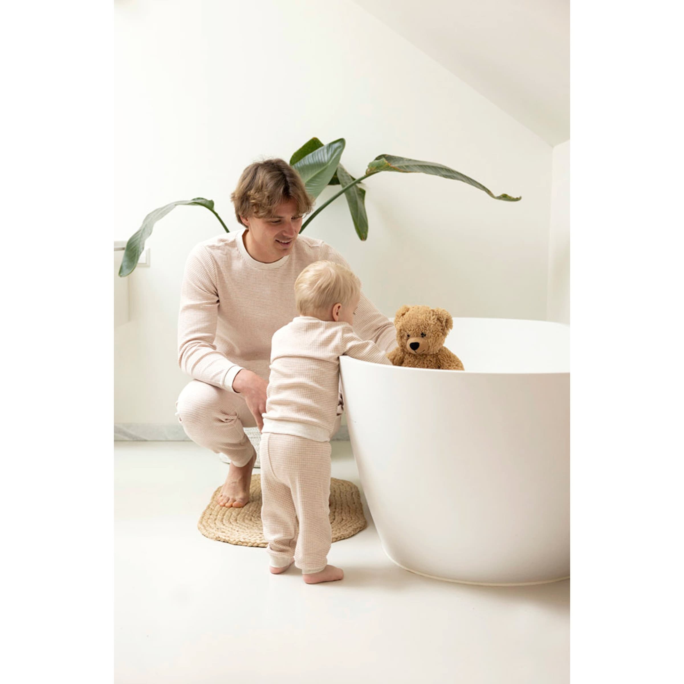 Feetje 2-tlg. Set Sweatshirt und Jogginghose Waffelpiqué-Optik