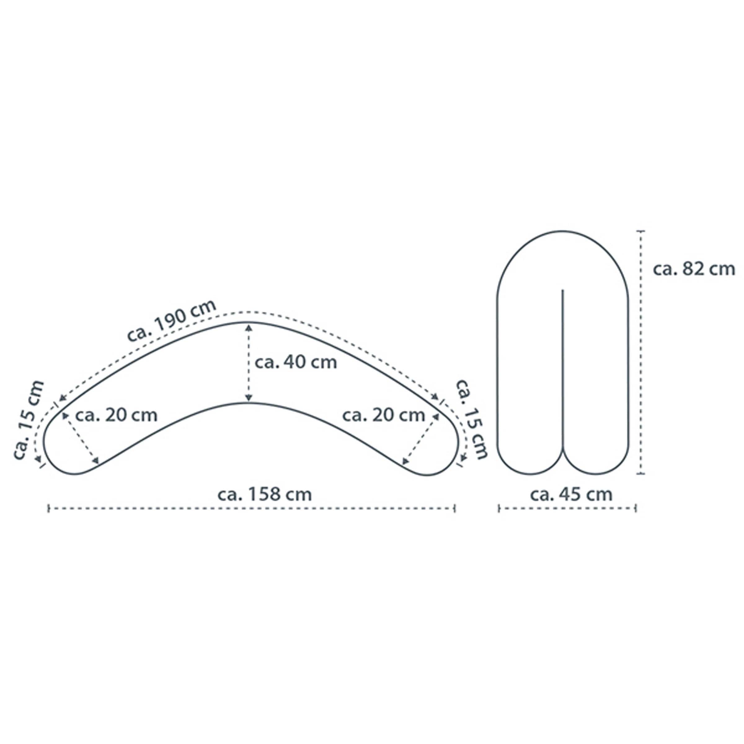 Theraline Original Stillkissen Bamboo Collection 190 cm