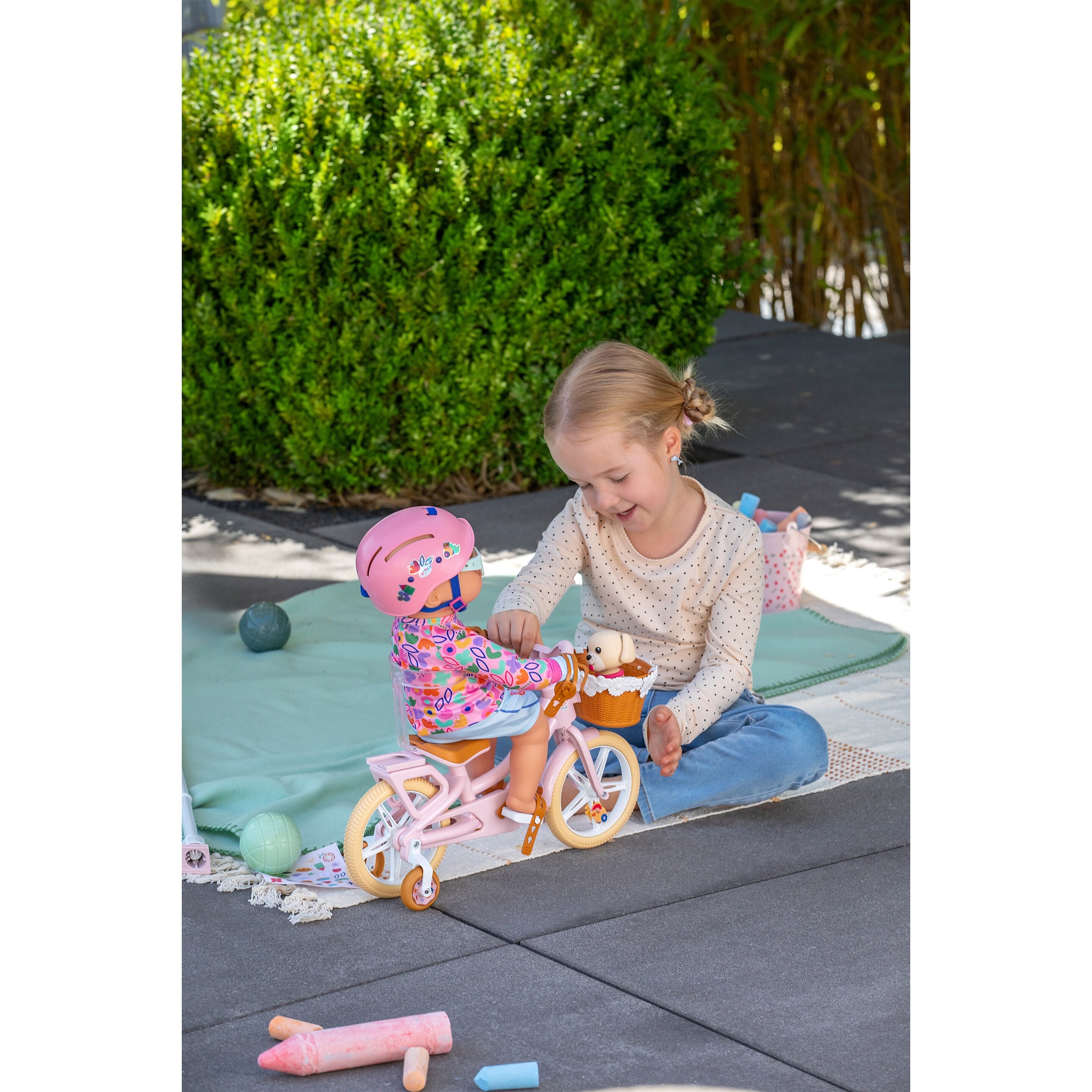 Zapf Creation Baby Born Puppen Fahrrad mit Welpen Lucky