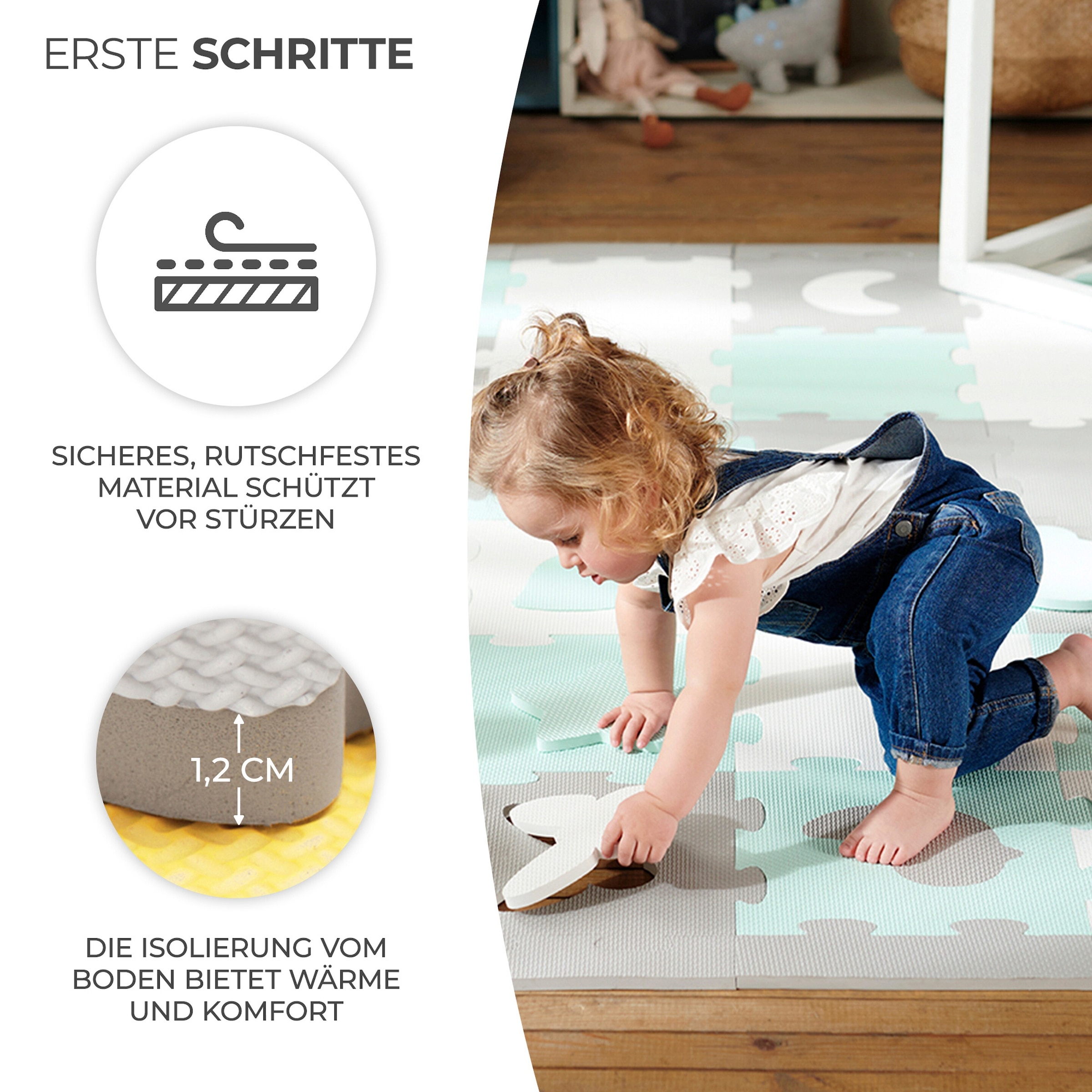 Kinderkraft Puzzlematte LUNO SHAPES