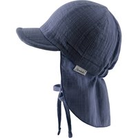 Sterntaler Musselin-Schirmmütze mit Nackenschutz
