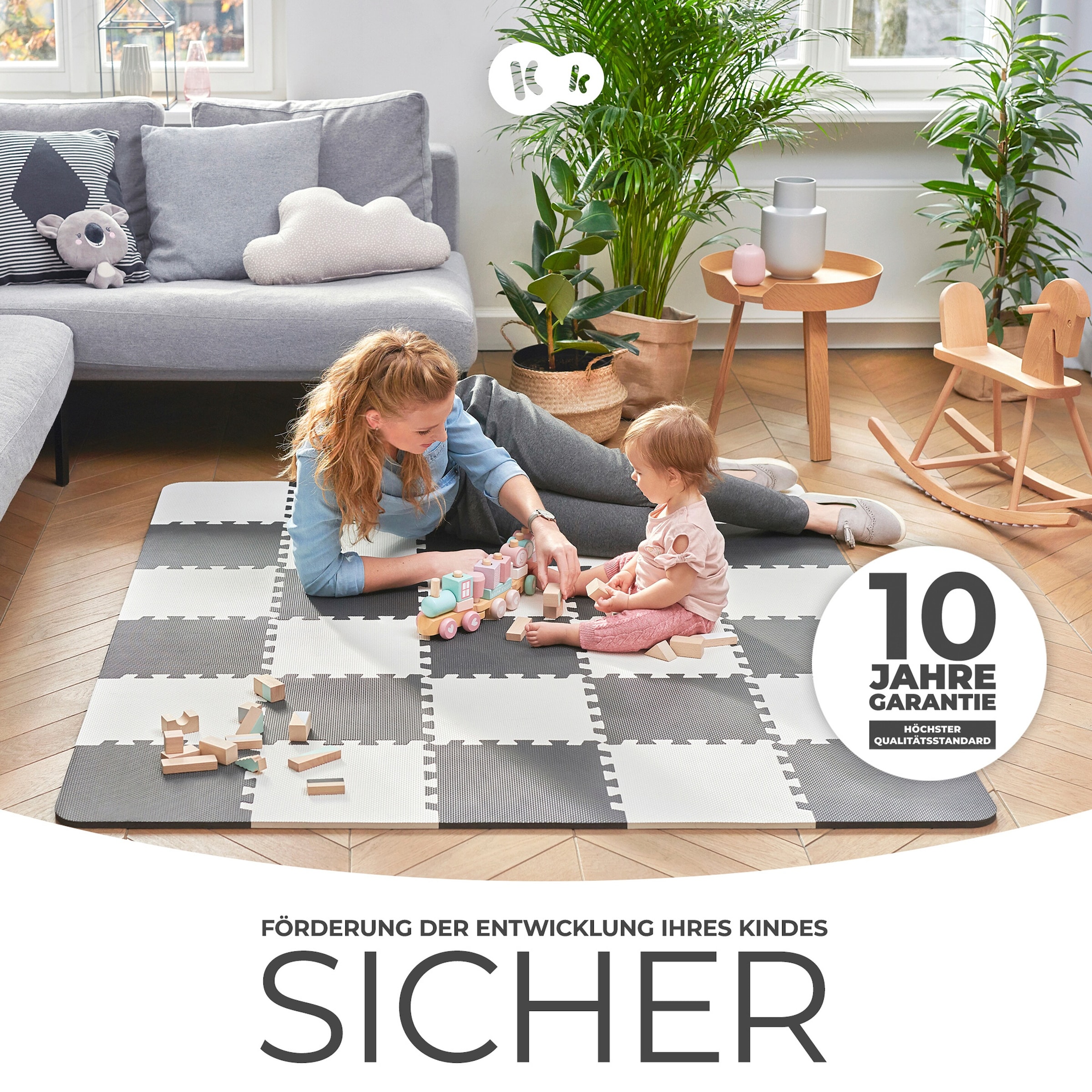 Kinderkraft Puzzlematte LUNO SHAPES