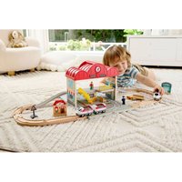 Hape Tragbares Bahnhof-Set