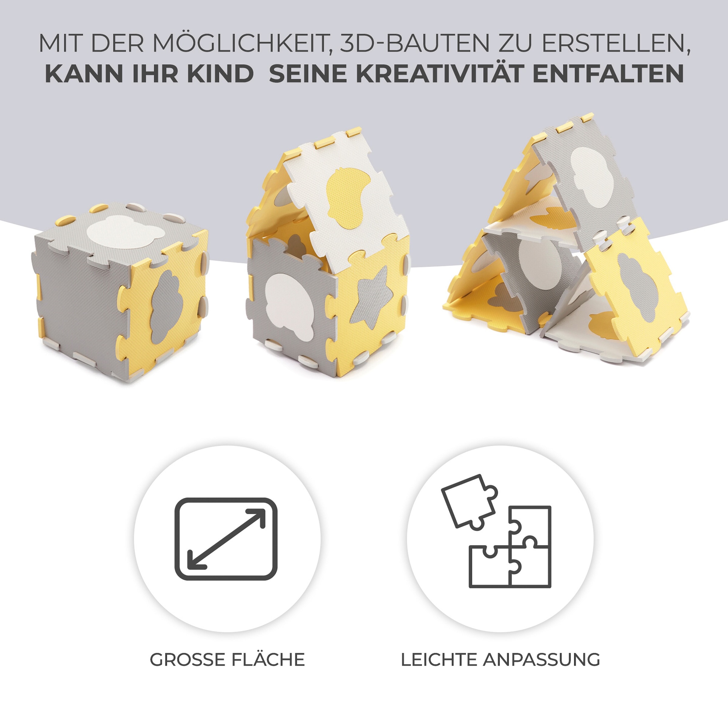 Kinderkraft Puzzlematte LUNO SHAPES