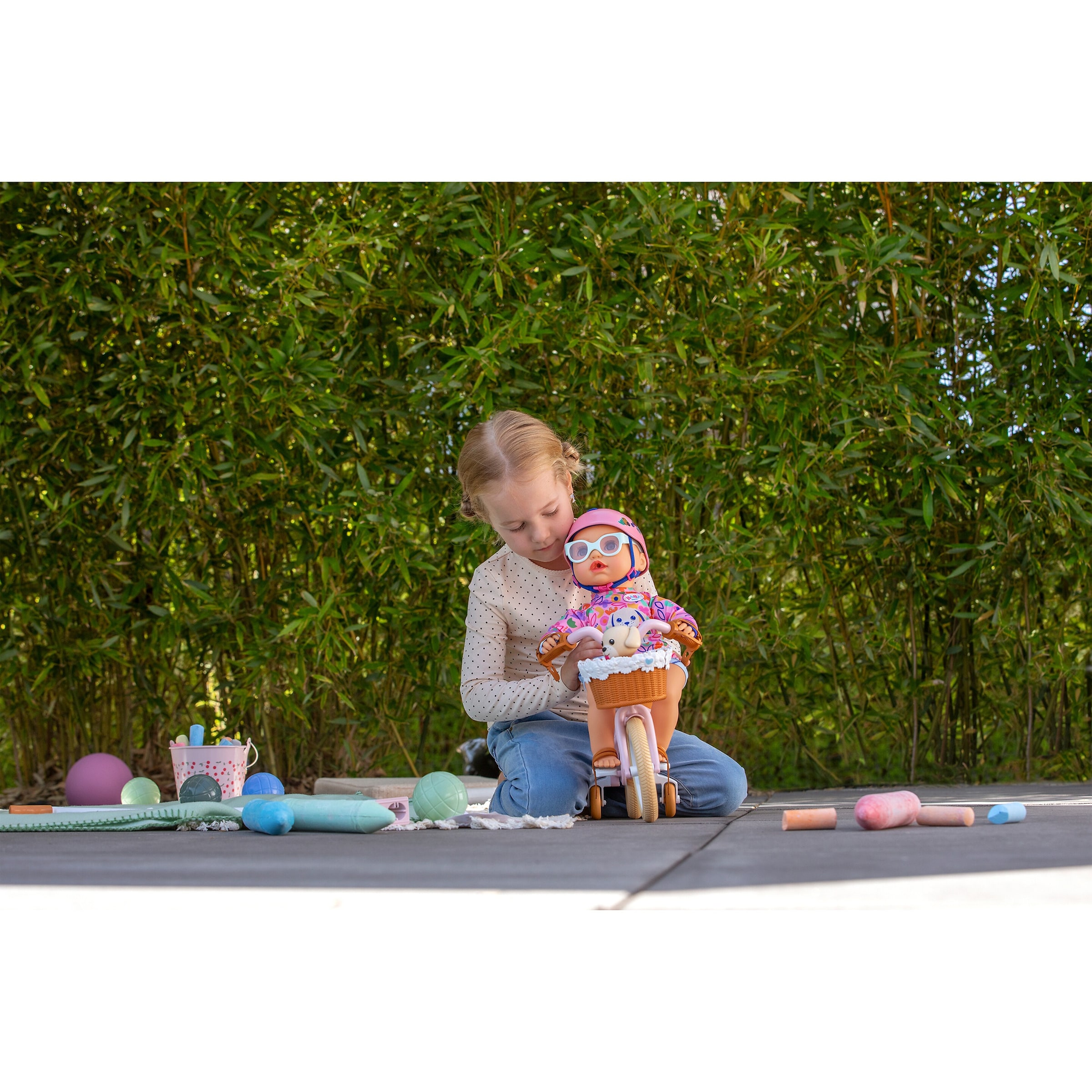 Zapf Creation Baby Born Puppen Fahrrad mit Welpen Lucky