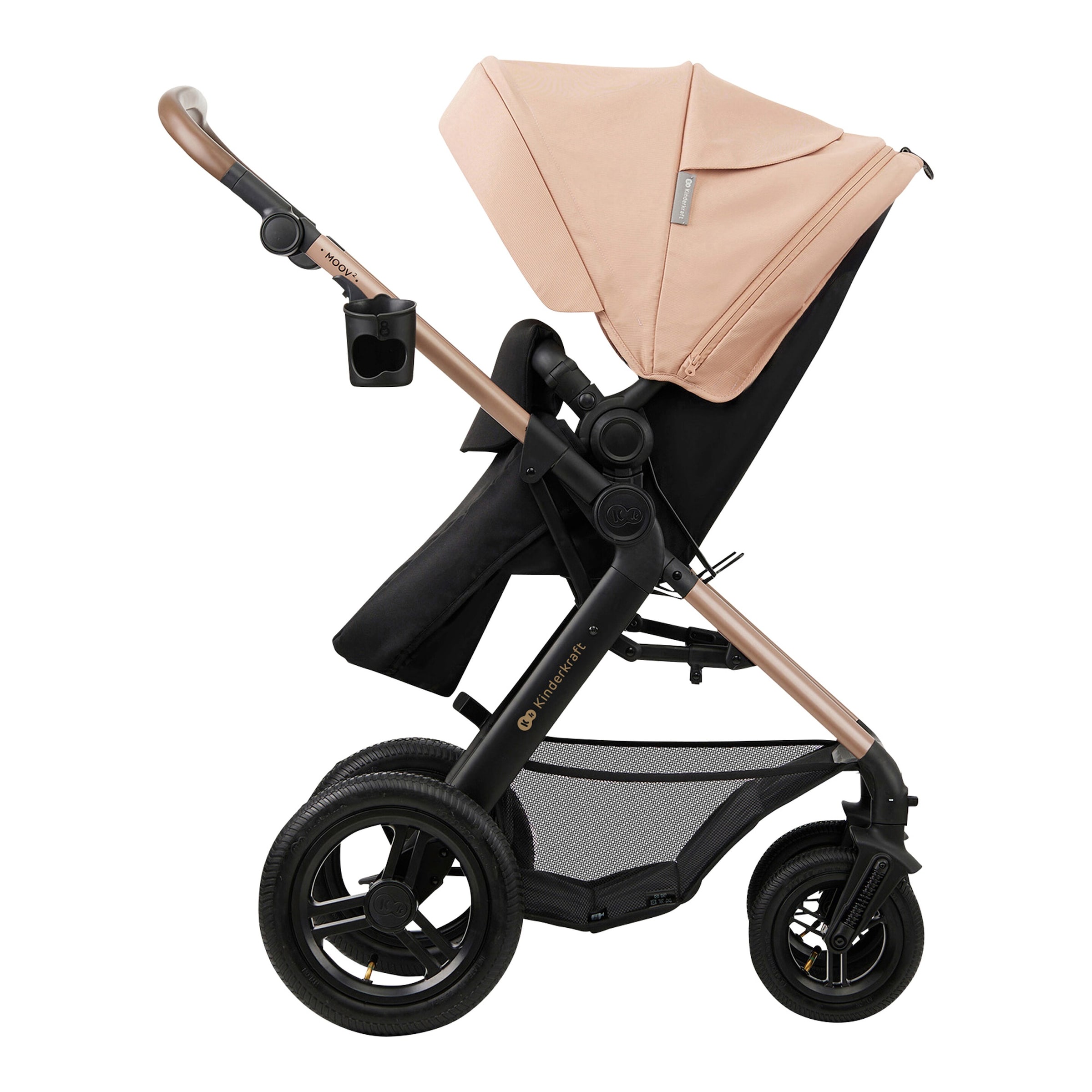 Kinderkraft Kombikinderwagen MOOV 2 Air Trio-Set inkl. Babyschale MINK PRO beige