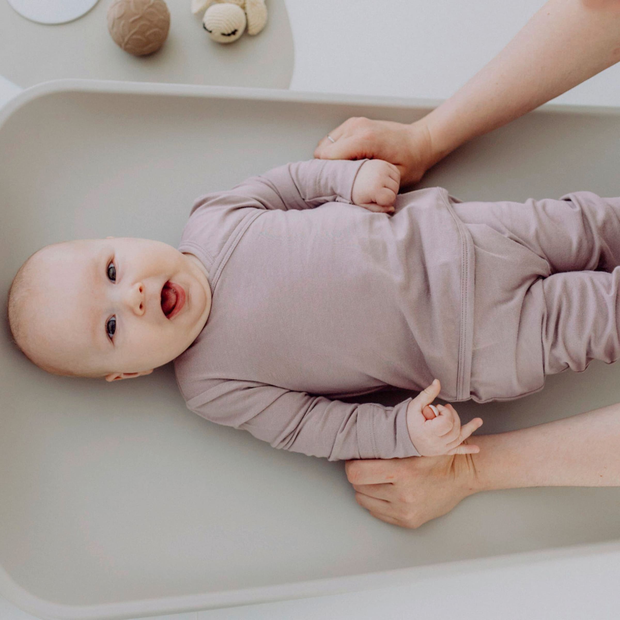 Emma & Noah Easy-on Strampler langarm mit Umschlagbündchen