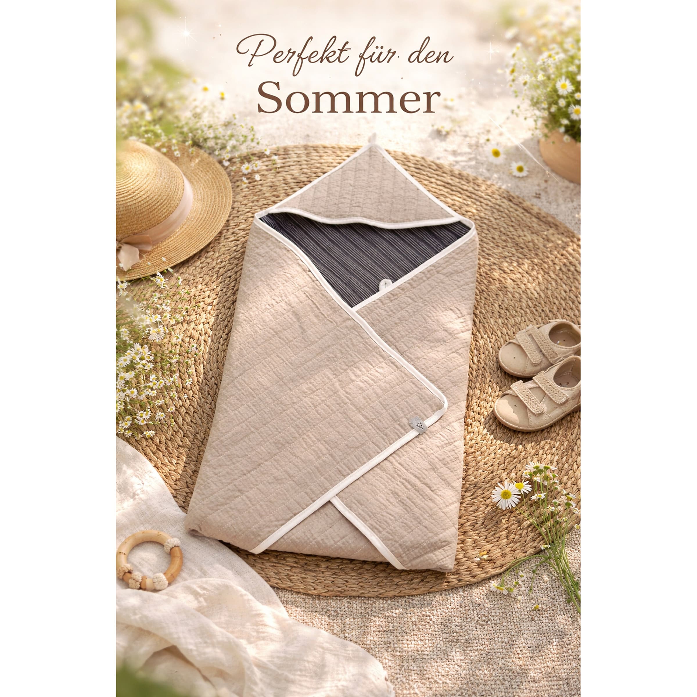 Kaiser Einschlagdecke Tom 80x80 cm beige