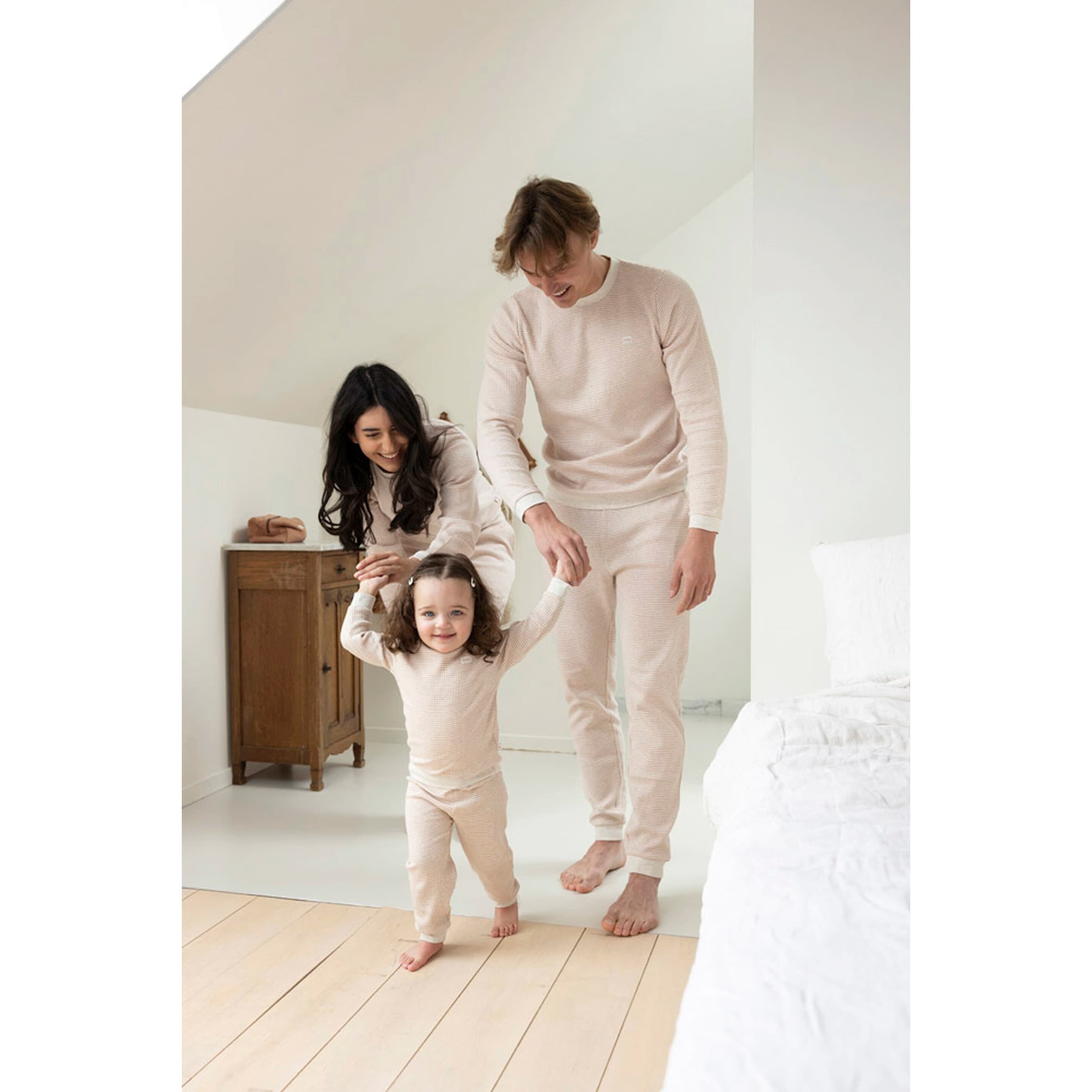 Feetje 2-tlg. Set Sweatshirt und Jogginghose Waffelpiqué-Optik