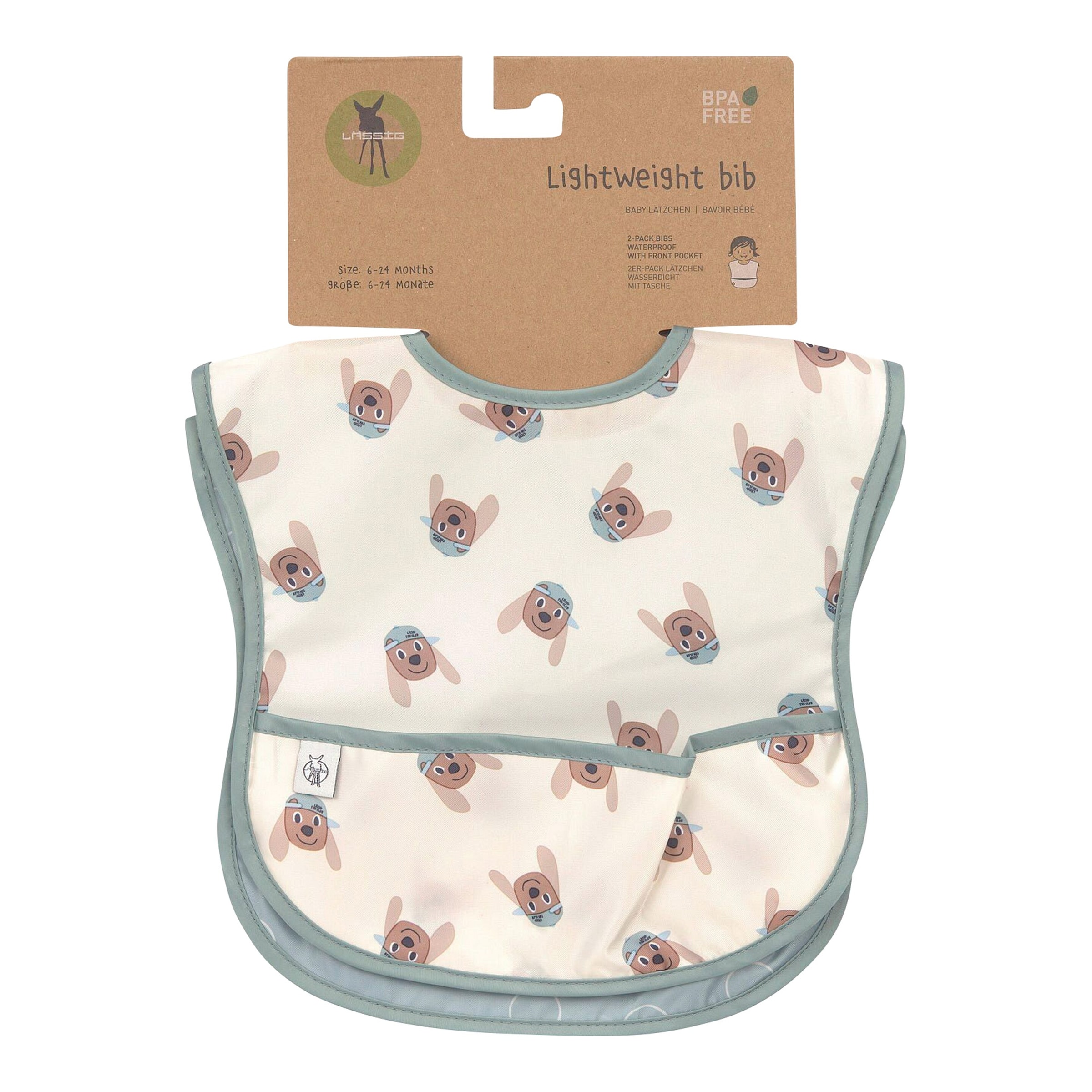 Lässig 2er-Pack Lätzchen mit Auffangschale