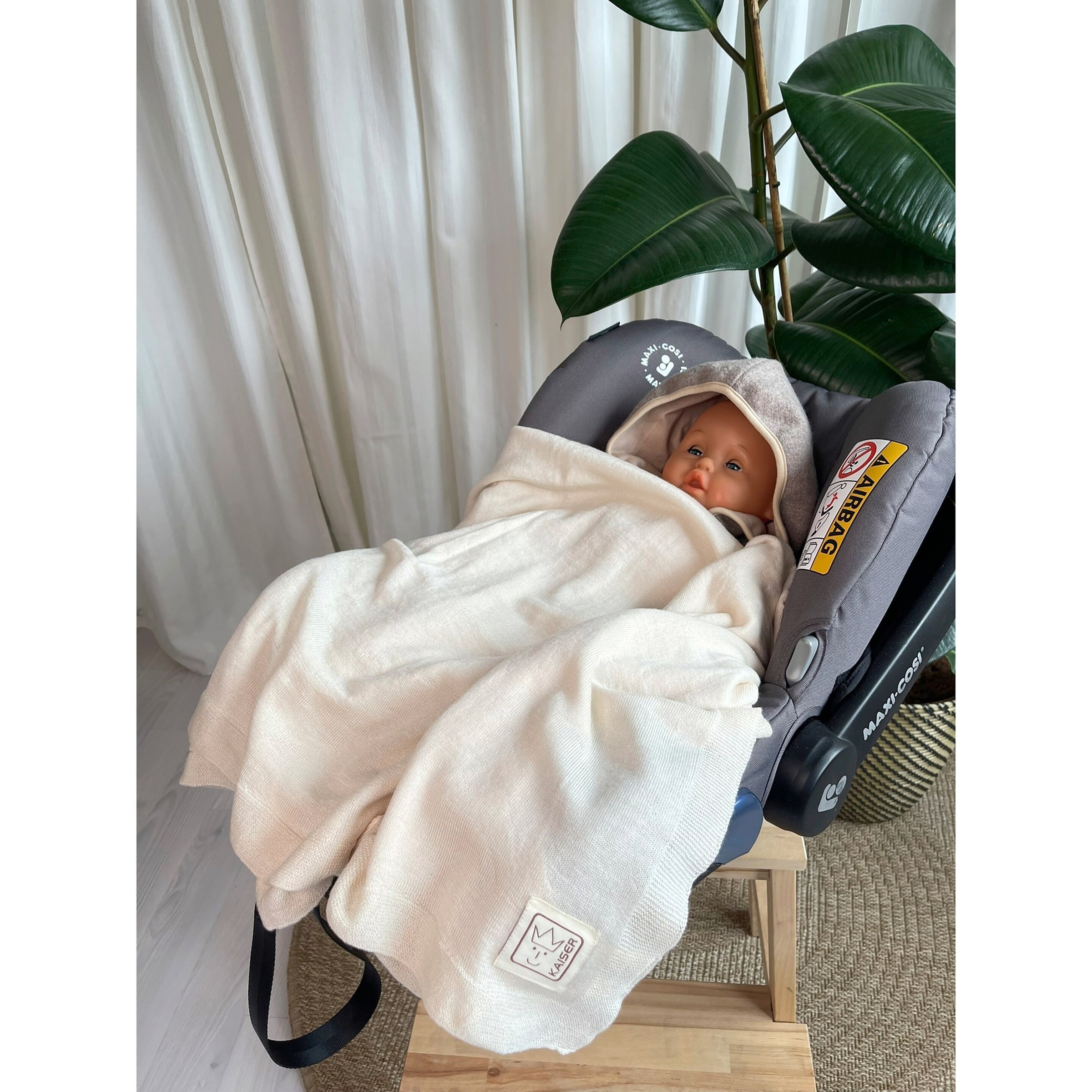 Kaiser Babydecke Wool Plain aus Merino-Wolle 80x100 cm