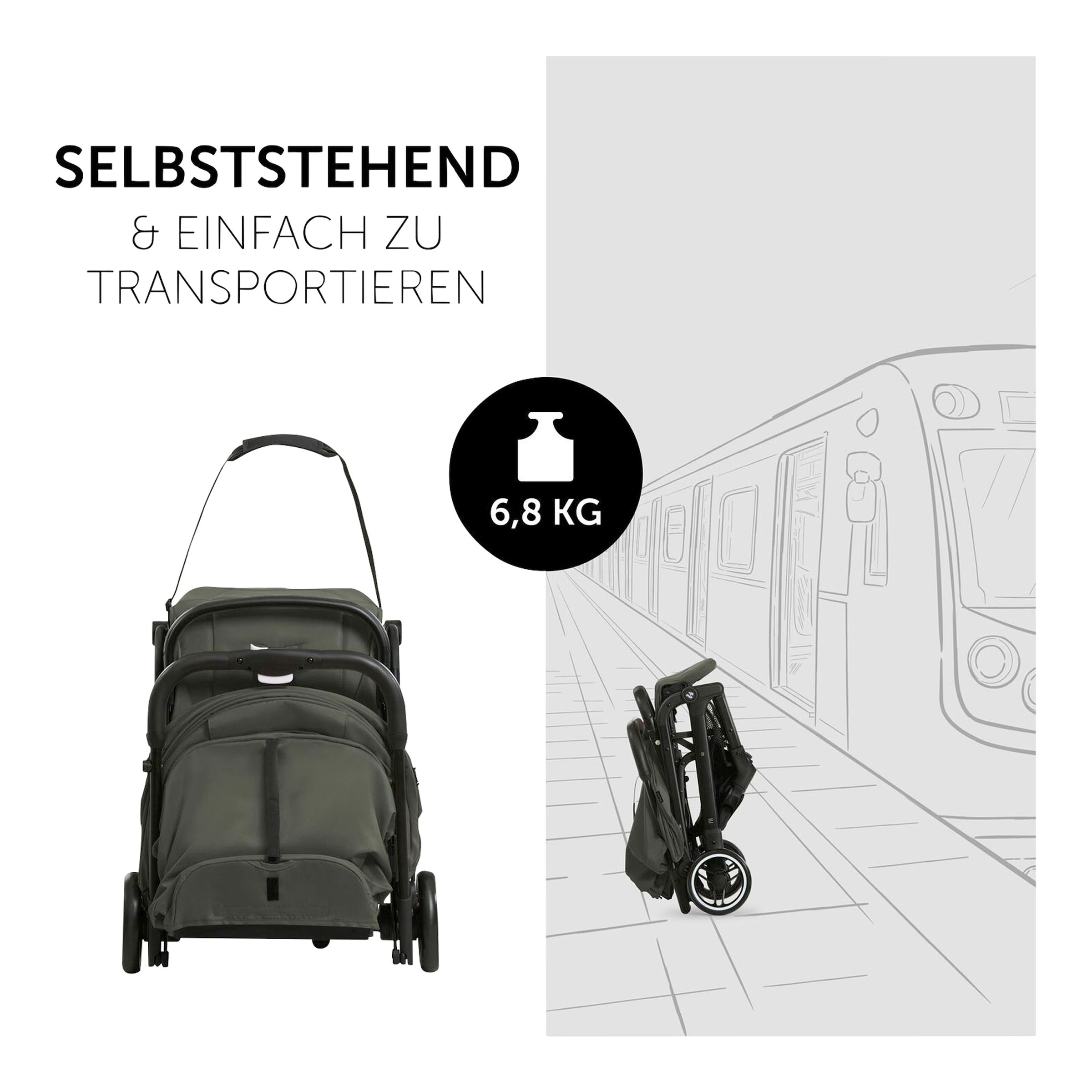 Hauck Buggy TravelNCare grün