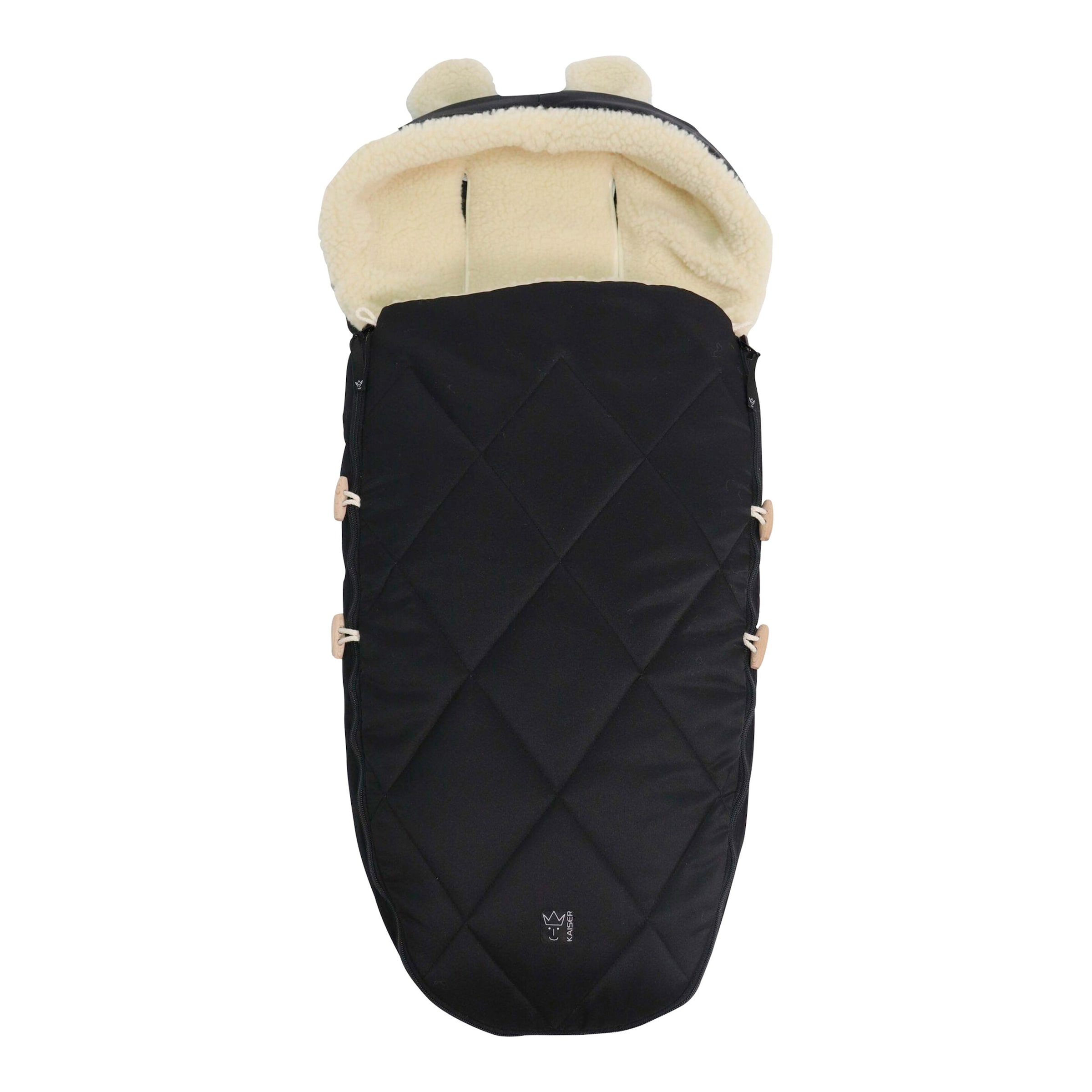 Kaiser Winterfußsack XL EARS WOOL schwarz