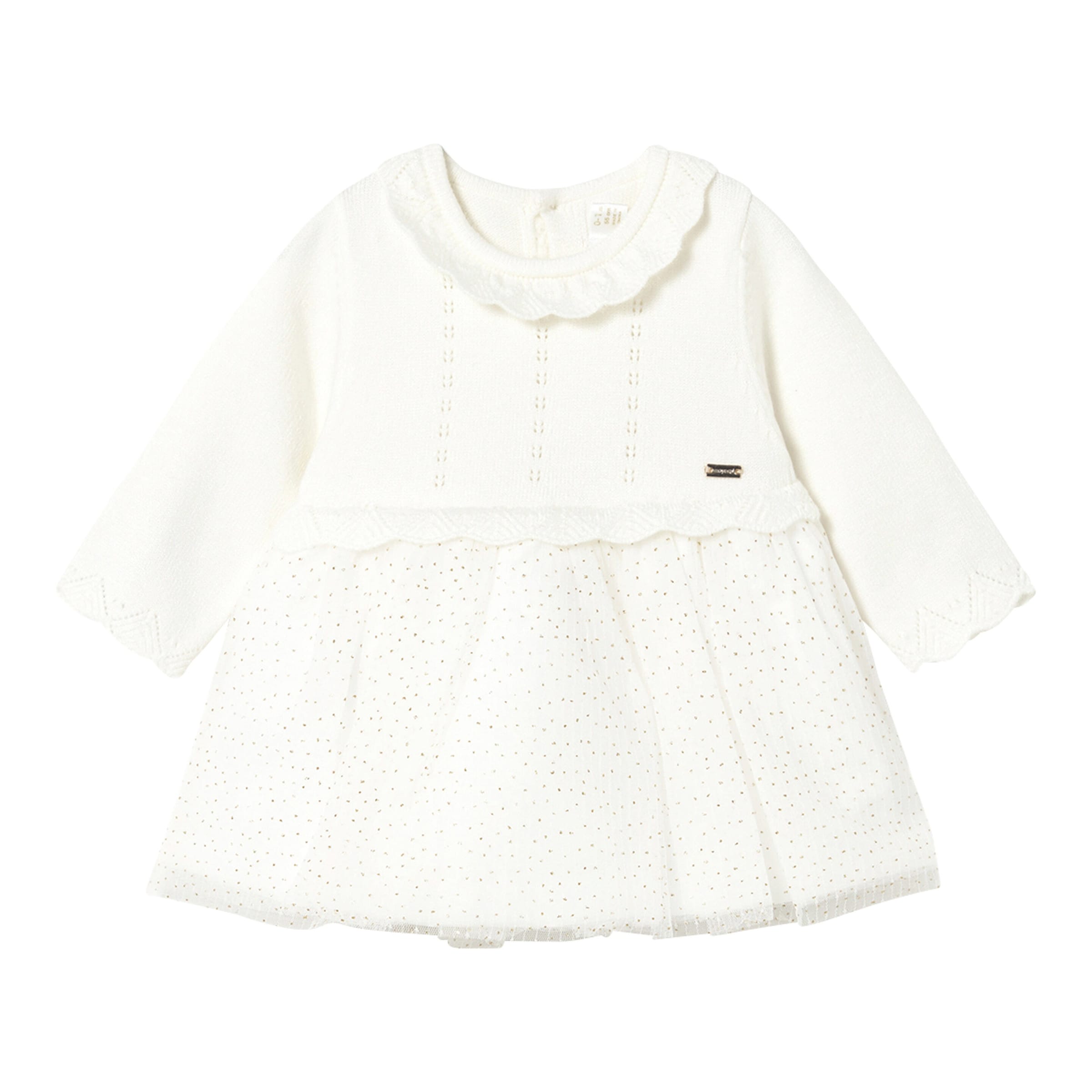 Mayoral Kleid langarm 2in1 Strickpullover und Tüllrock