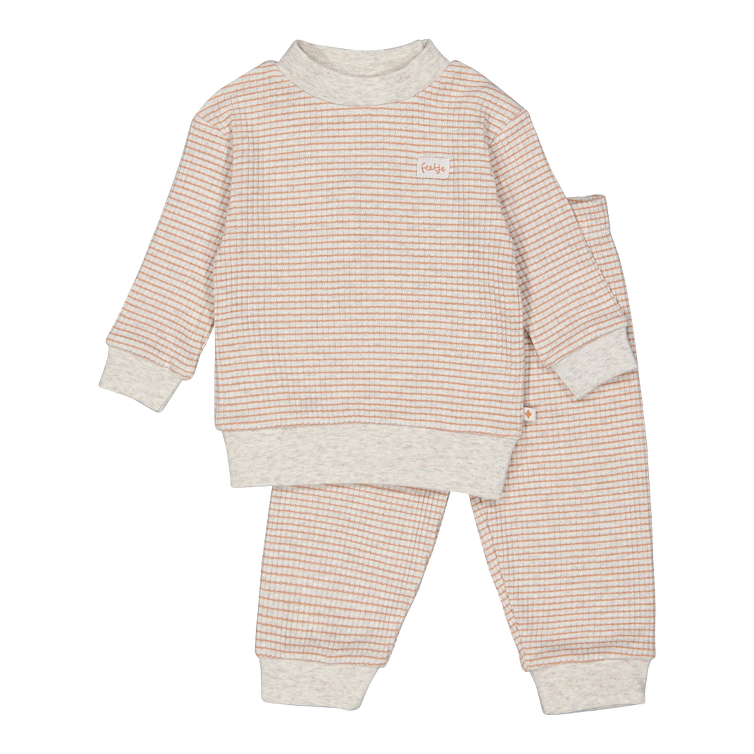 Feetje 2-tlg. Set Sweatshirt und Jogginghose Waffelpiqué-Optik