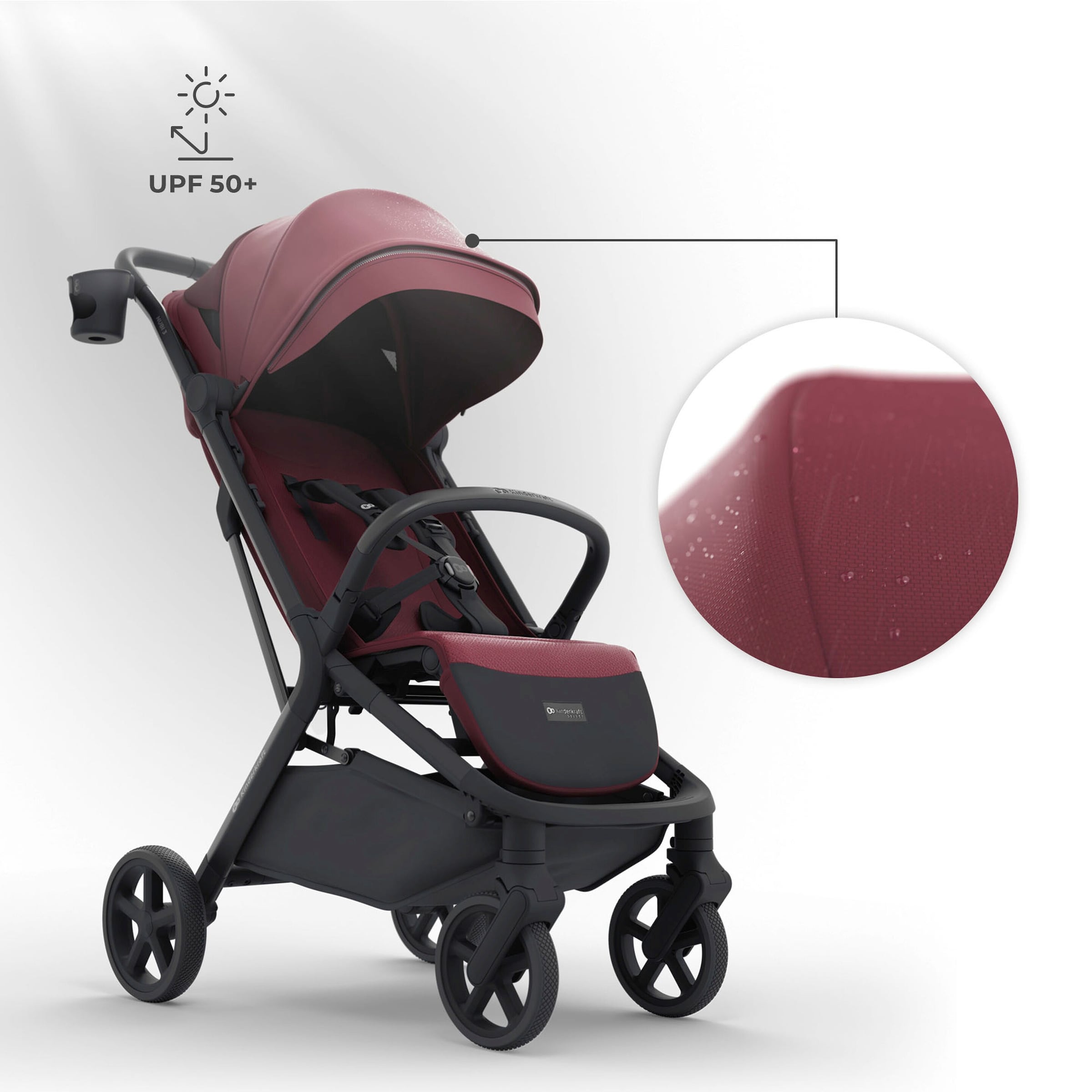 Kinderkraft Buggy NUBI 3 dunkelrot