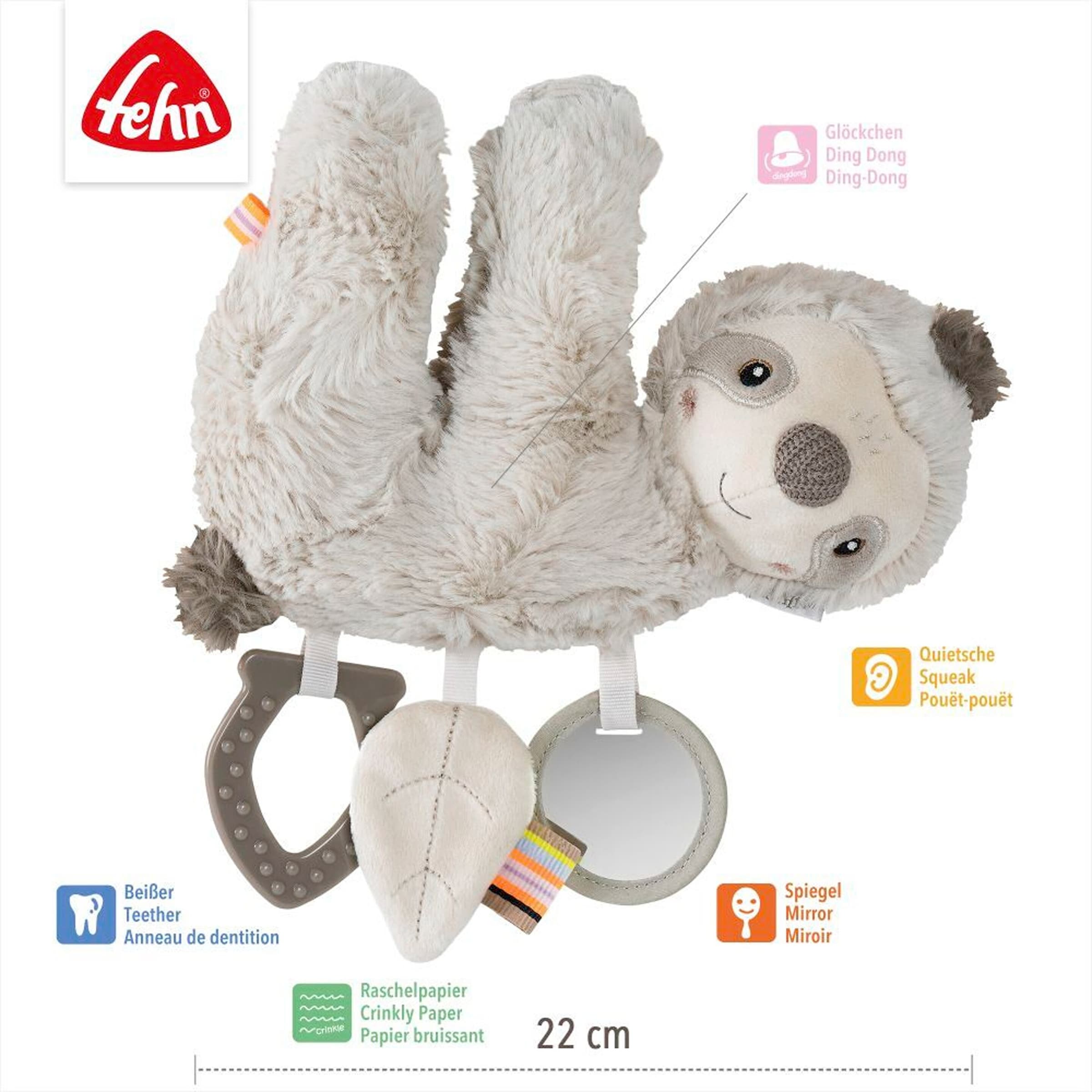 Fehn Hängespielzeug Activity-Faultier 22cm