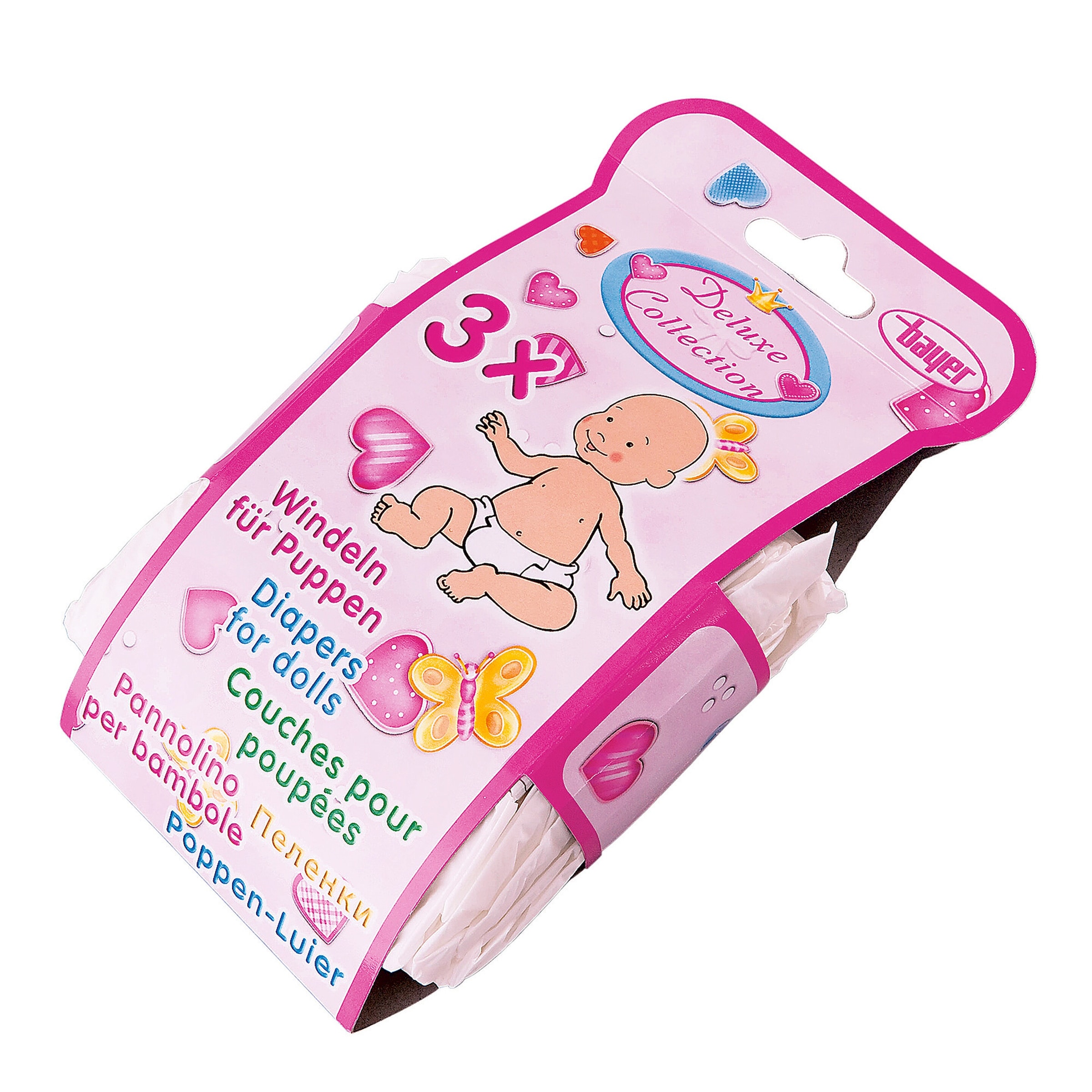 Bayer Design Puppen-Windeln 3er-Pack