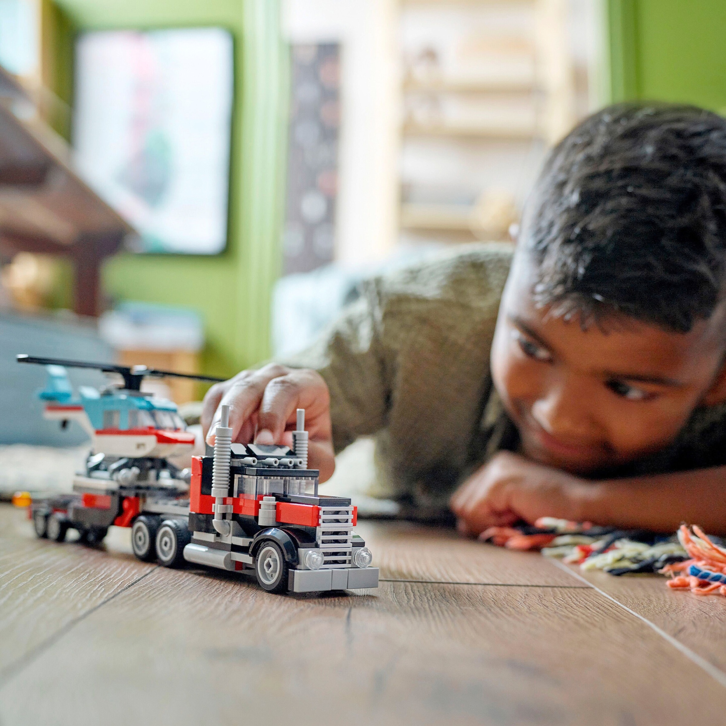 Lego® Creator 31146 Tieflader mit Hubschrauber