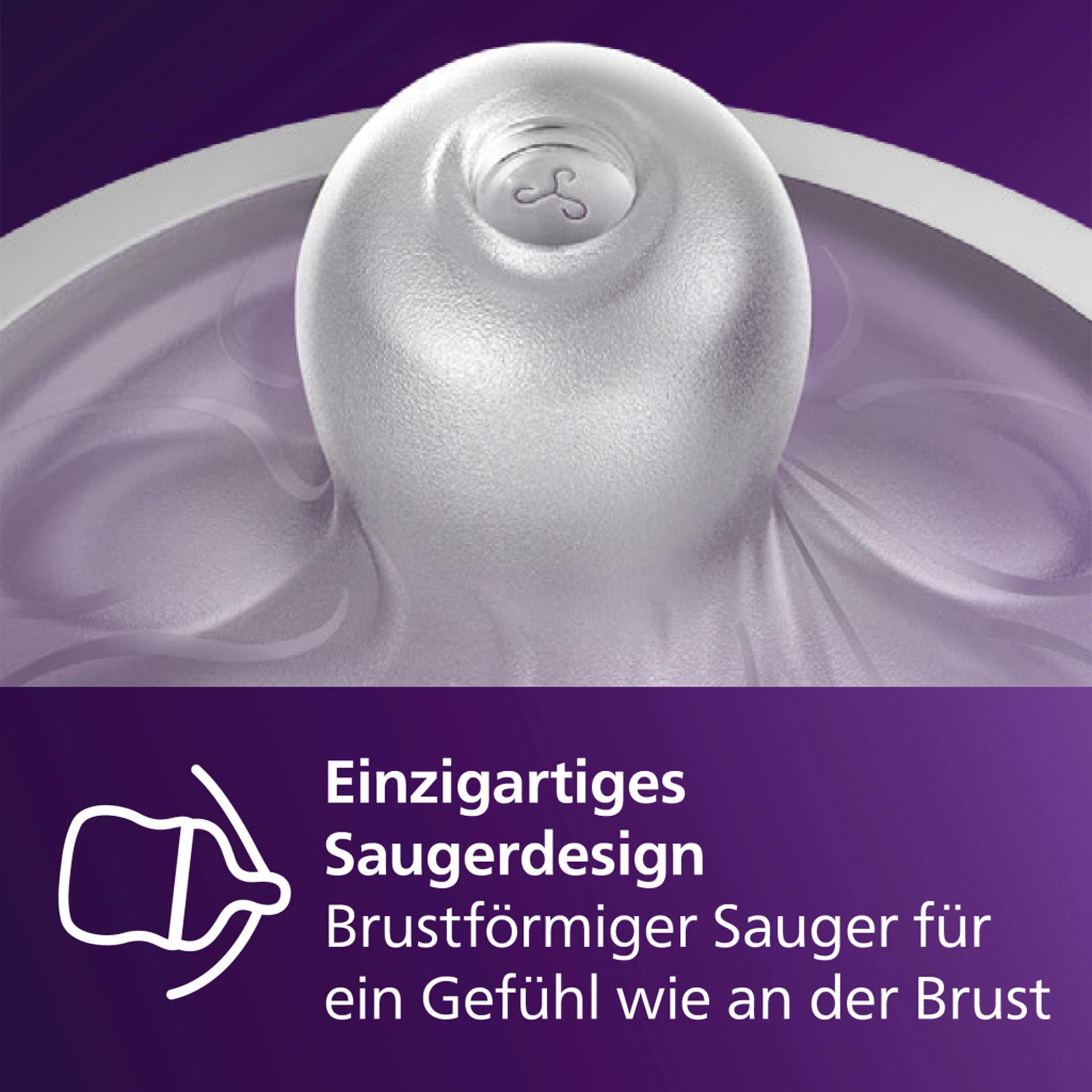 Philips Avent 2er-Pack Natural Response Sauger, Silikon, Stufe 2, ab Geburt
