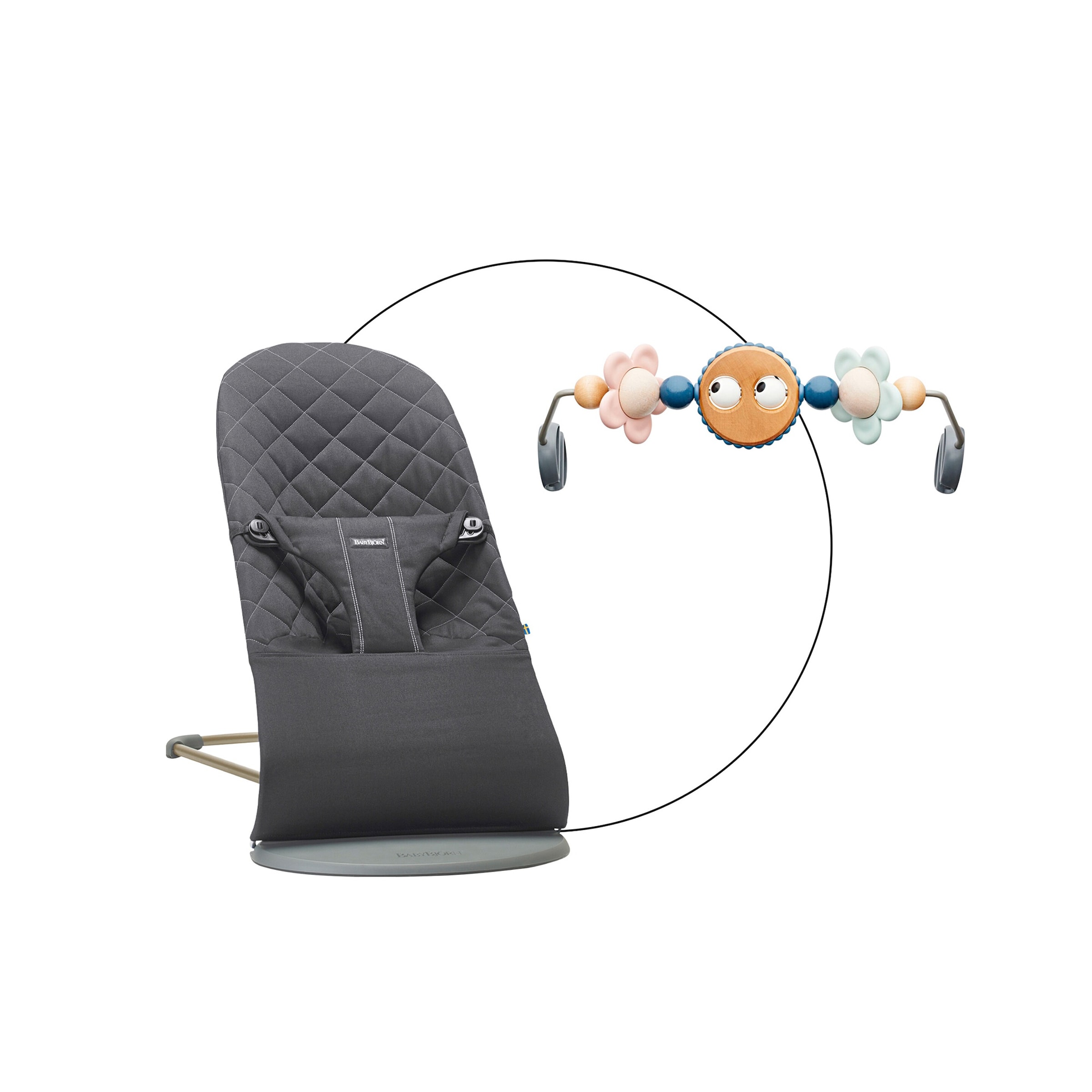 Babybjörn Bundle Babywippe Bliss gewebt inklusive Spielbogen