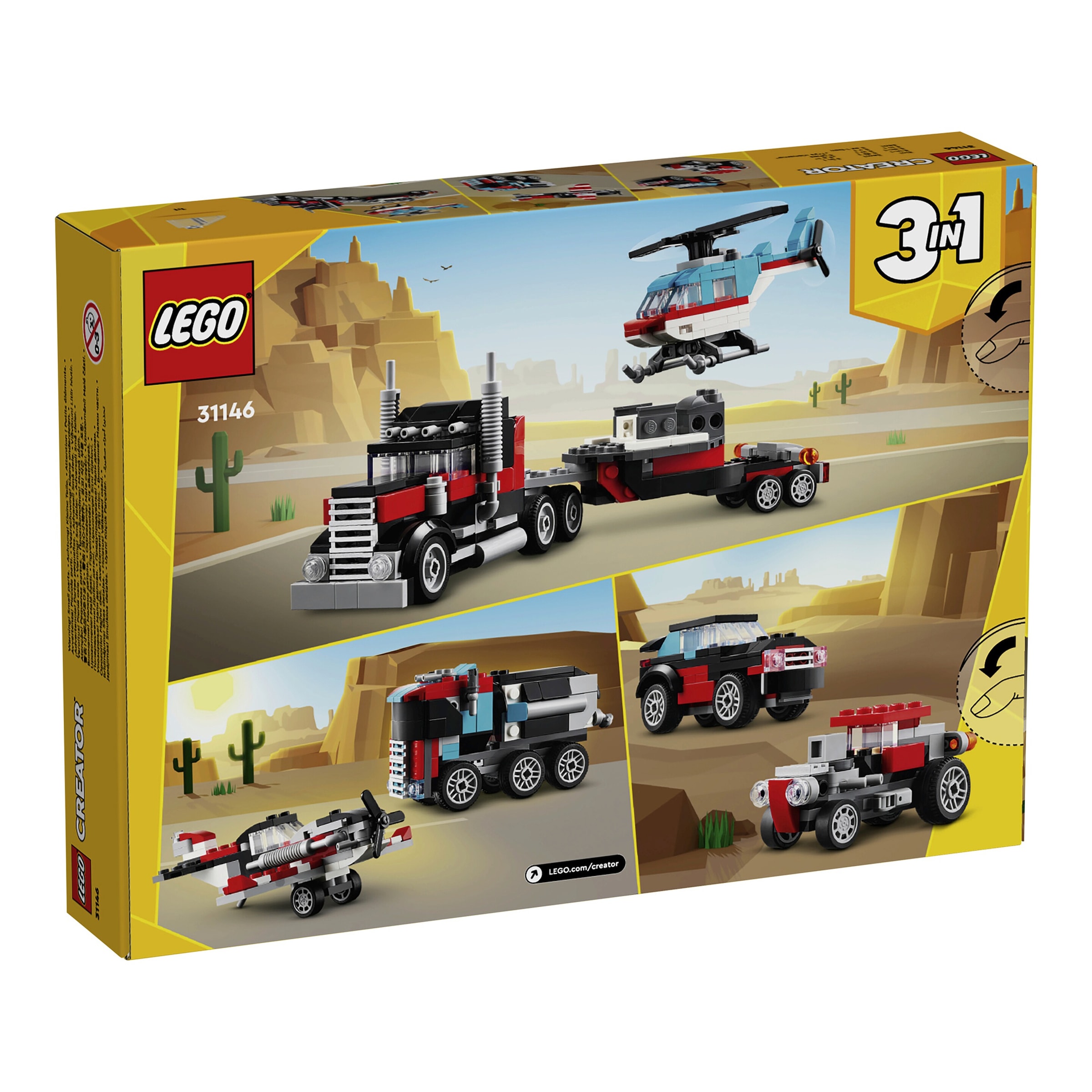 Lego® Creator 31146 Tieflader mit Hubschrauber