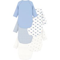 Petit Bateau 5er-Pack Wickelbodys langarm Ringel Wale Bären