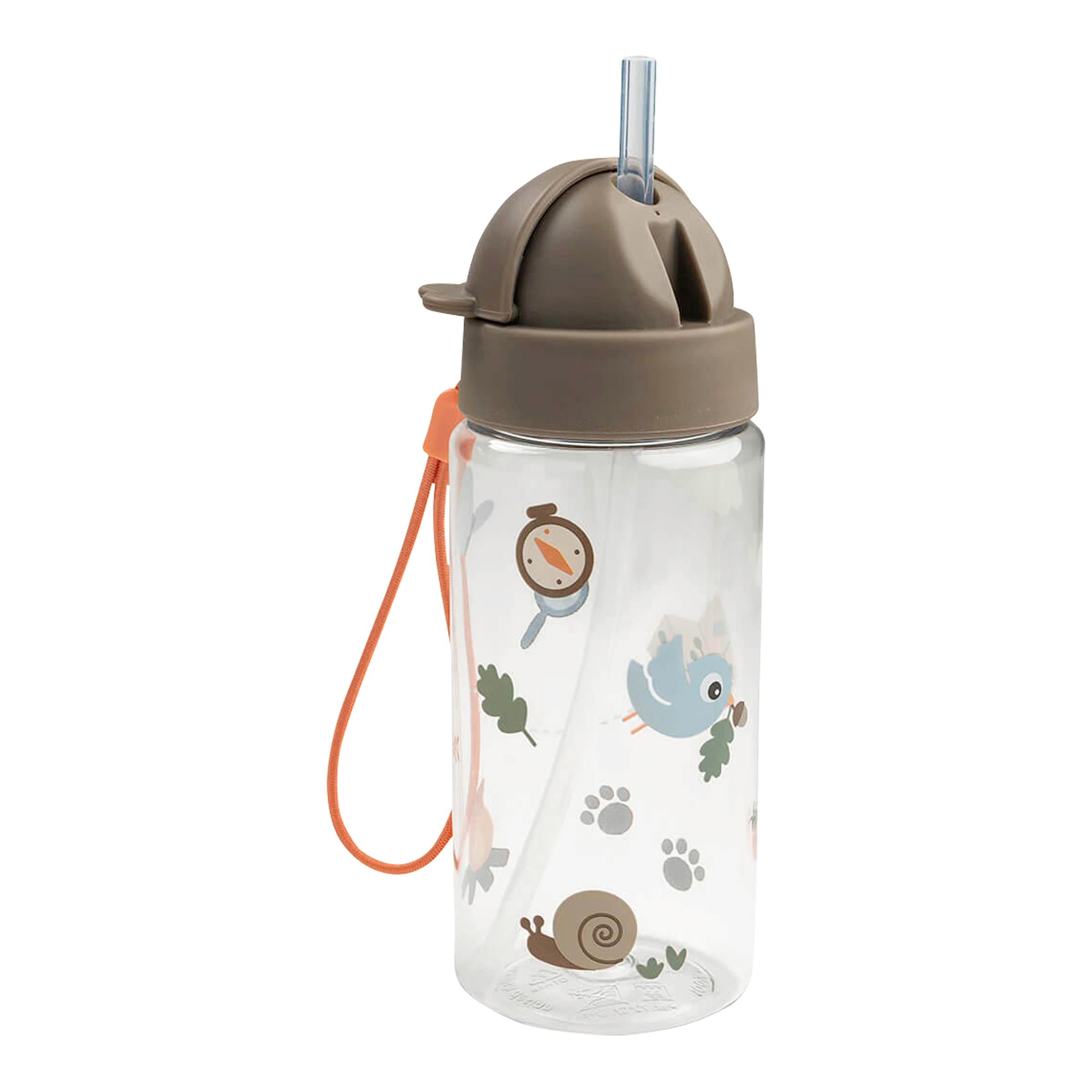Done By Deer Trinkflasche mit Strohhalm, 350ml