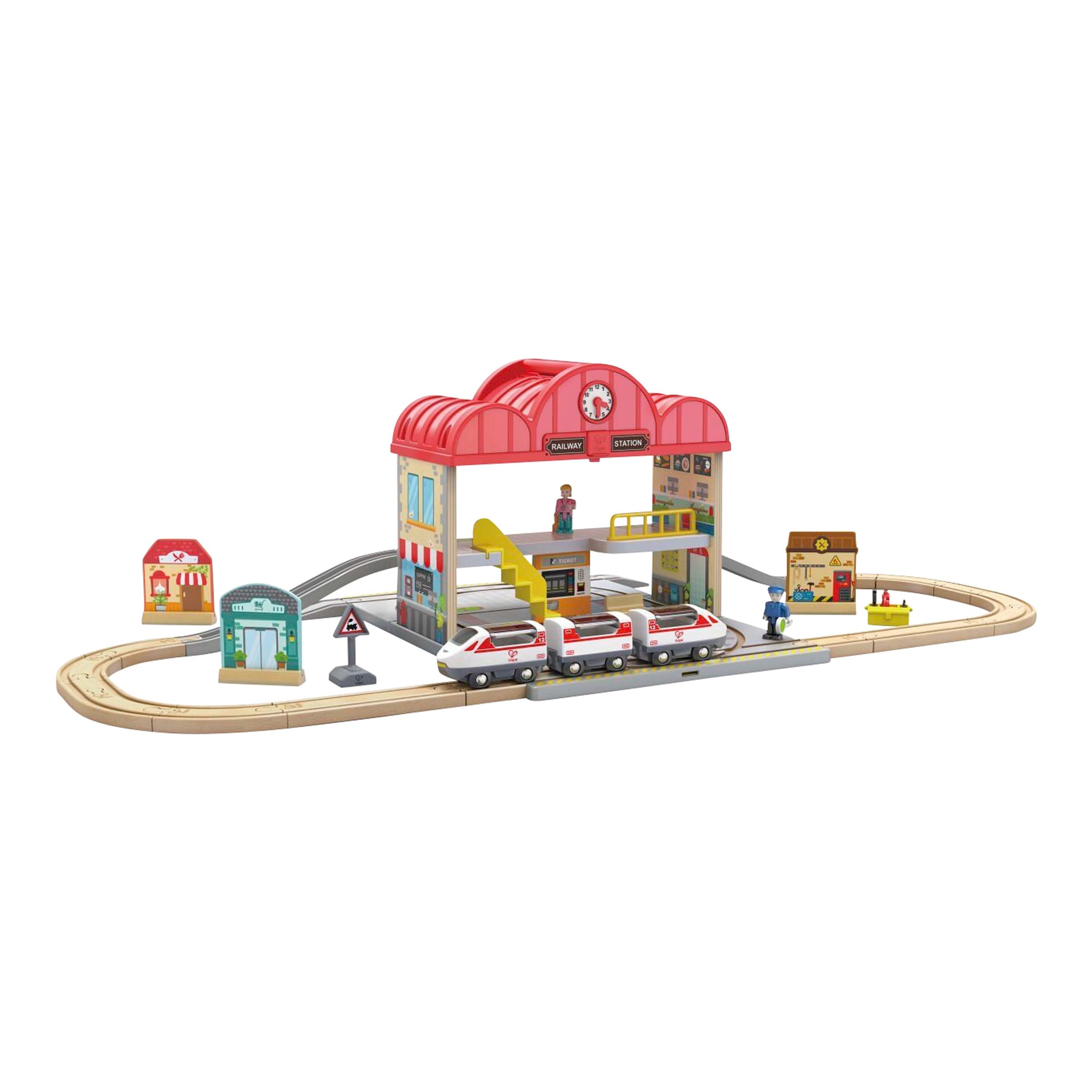 Hape Tragbares Bahnhof-Set