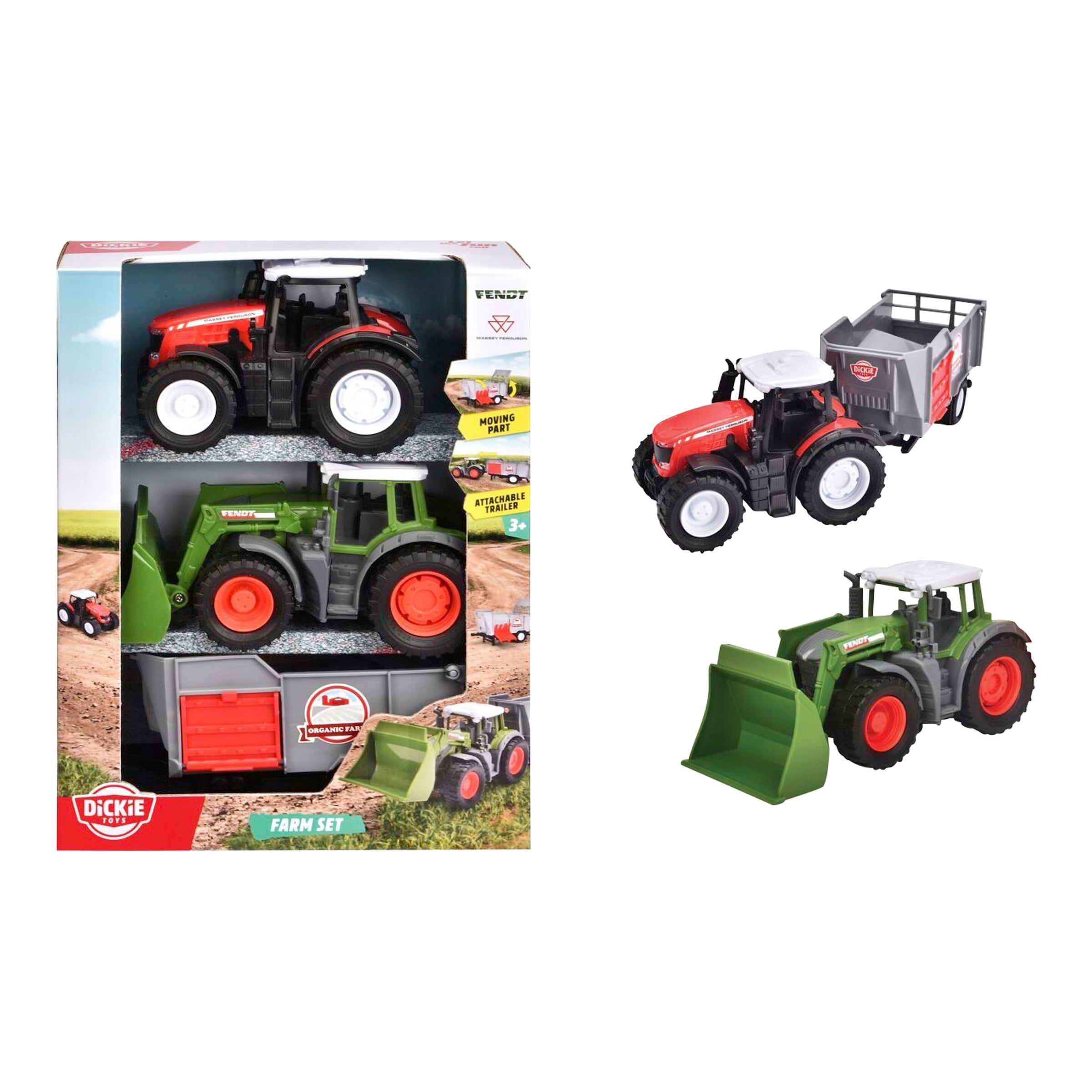 Dickie Toys Farm Set - Fendt & Massey Ferguson