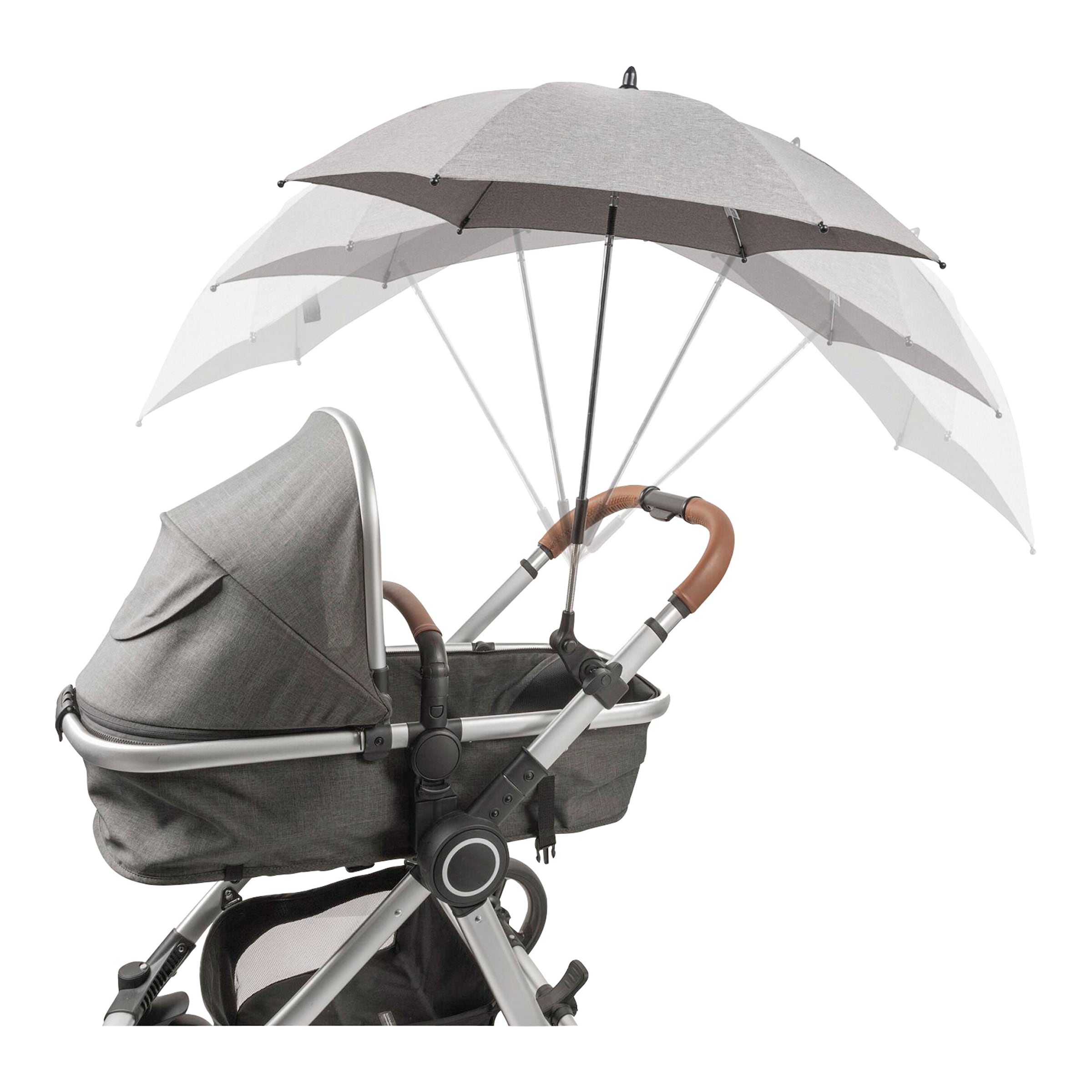 Babycab Universal Sonnenschirm für Kinderwagen grau