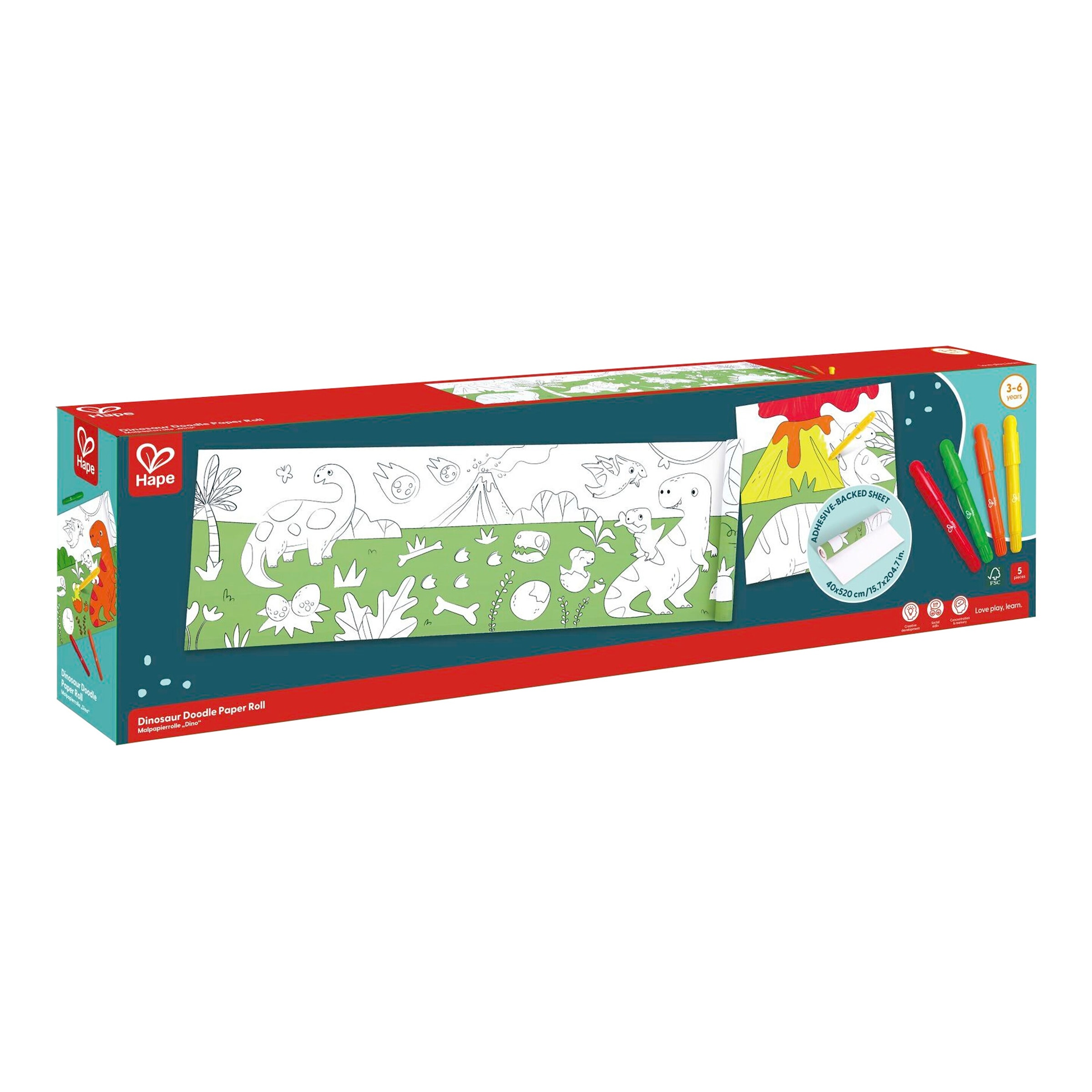 Hape Malpapierrolle Dino